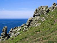 Geschichtete Felswand bei Lands End